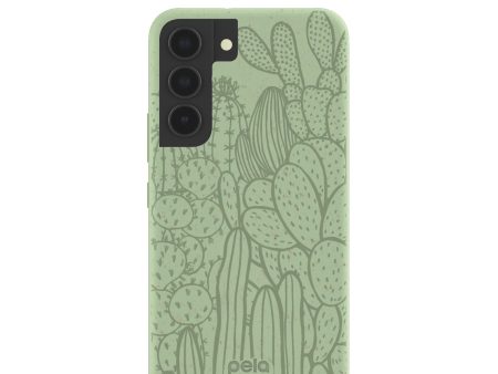 Sage Green Cacti Samsung Galaxy S22 Case For Cheap