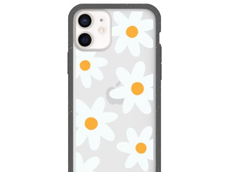 Clear Daisy iPhone 12 Mini Case With Black Ridge Hot on Sale