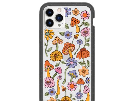 Clear Shrooms and Blooms iPhone 11 Pro Case With Black Ridge For Cheap