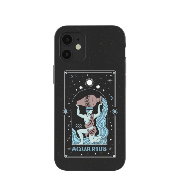 Black Aquarius iPhone 12 Mini Case Cheap