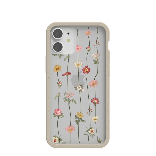 Clear Floral Vines iPhone 12 Mini Case With London Fog Ridge Cheap