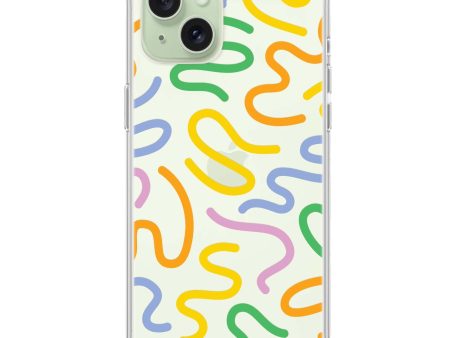 Abstract Doodles iPhone 15 Plus Ultra Clear Case For Discount