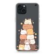 Kitty Cluster iPhone 15 Ultra Clear Case Hot on Sale